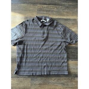 Vintage Bachrach Polo Shirt Men's XXL Blue Stripes